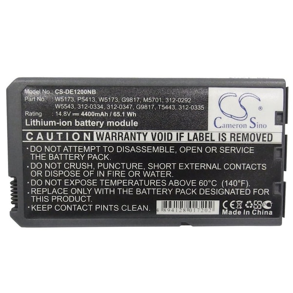 Bsc Preferred Dell Inspiron 1000 Inspiron 1200 Inspiron 2200 Latitude 110L Laptop and Notebook Repl. Battery CS-DE1200NB - main